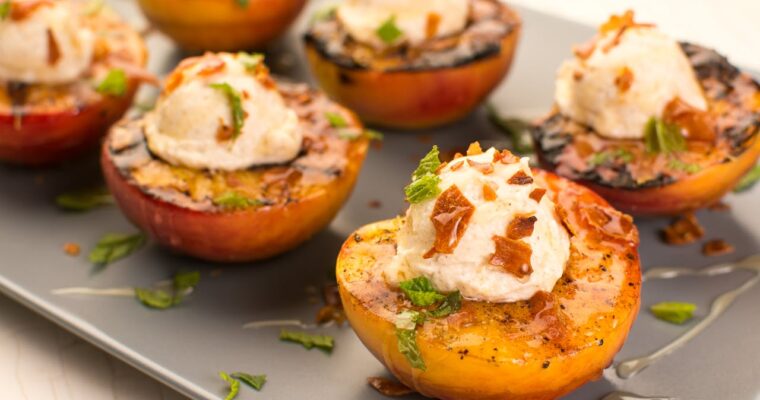 Sultry Seared Peaches Quenched with Rich Mascarpone Cream